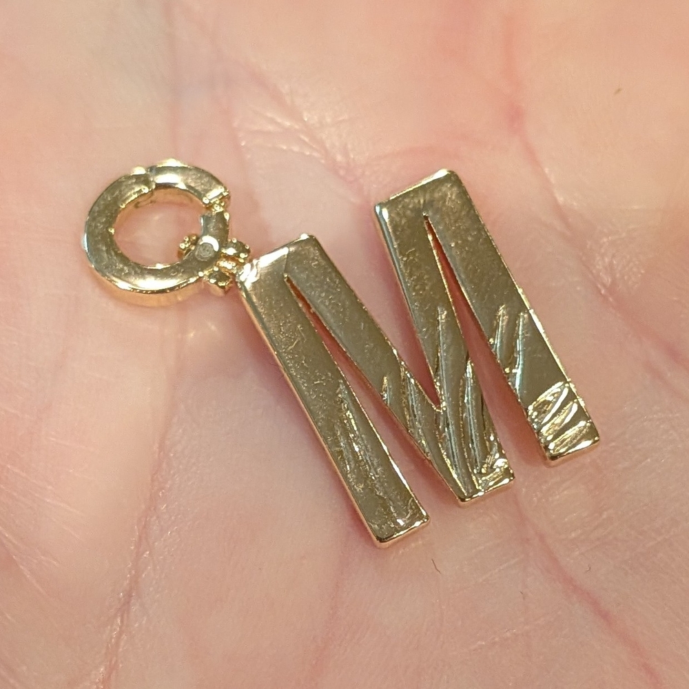 Gold Letter M Pendant